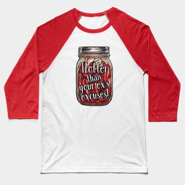 Dried Peppers Jar Baseball T-Shirt by sifis